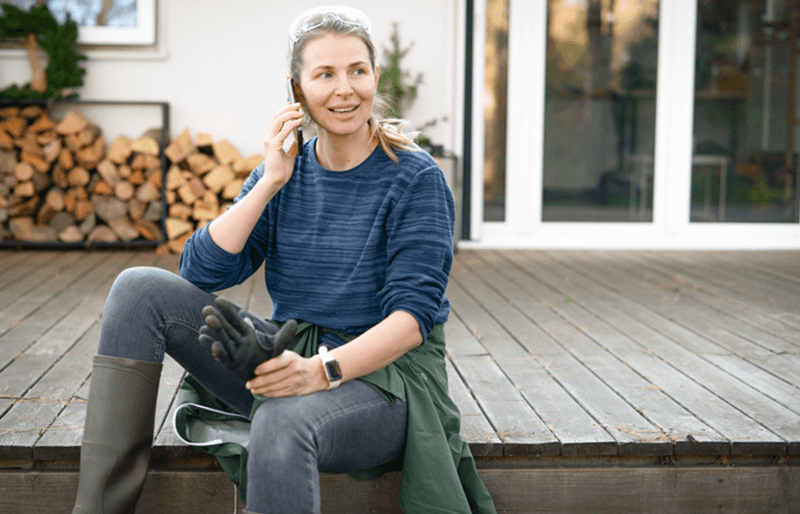 woman on phone